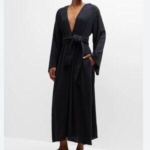 Mara Hoffman Blair belted dress black XL (SOLD OUT)